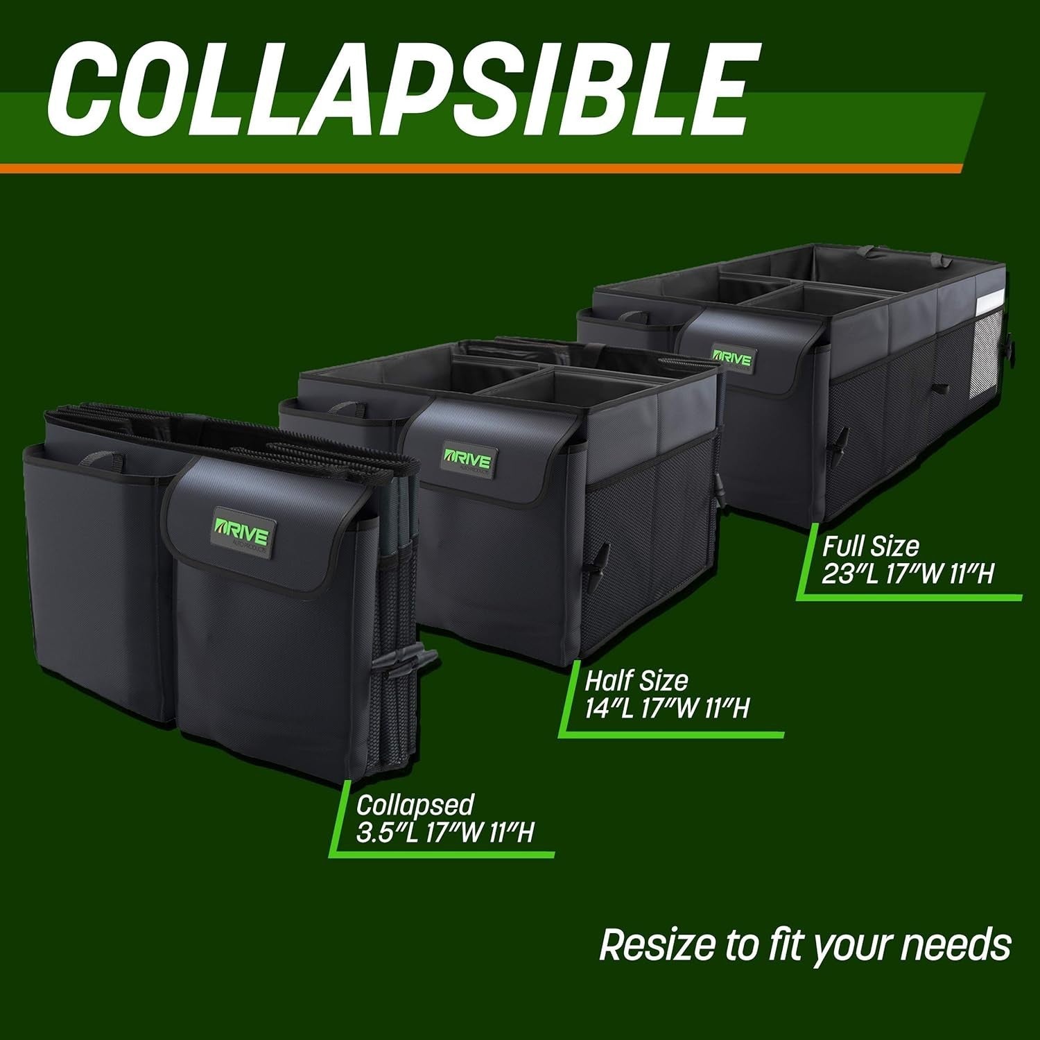Large Collapsible Car Trunk Organizer – Storage Box for Vehicle Boot