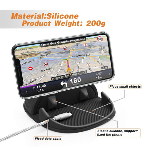 Non-Slip Silicone Car Dashboard Phone Holder – Stand & Mat for Smartphones