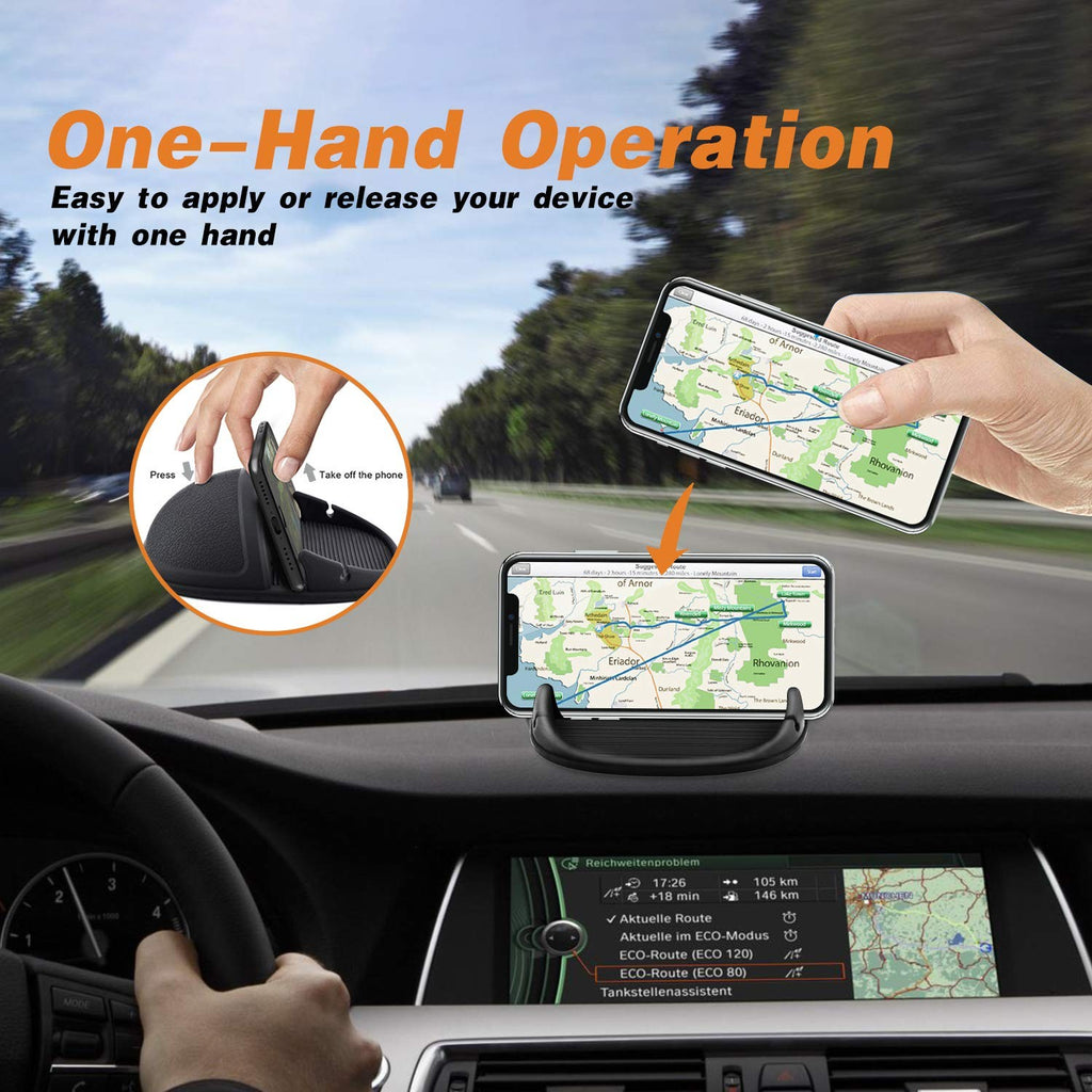 Non-Slip Silicone Car Dashboard Phone Holder – Stand & Mat for Smartphones